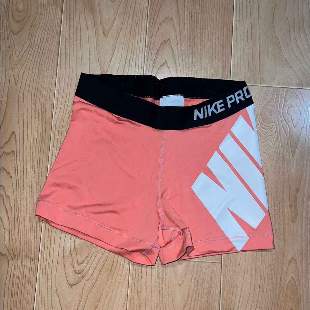 Nike Women's Athletic Shorts in Coral and Black